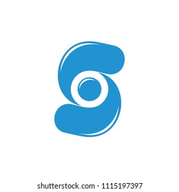 letter s spin water design logo vector