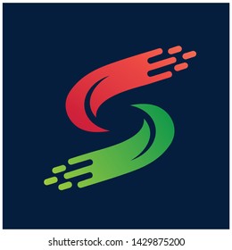 Letter S Splash Logo Vector