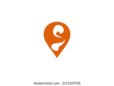 Diseño único del logotipo de la carta S Spot