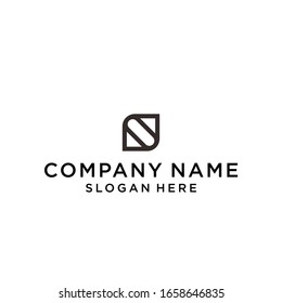 letter s square logo design vector illustration template