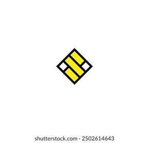 Letter S or IS square logo design vector illustration template