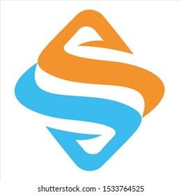 Letter S square logo icon design template elements