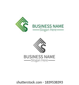 Letter S  square logo icon concept design