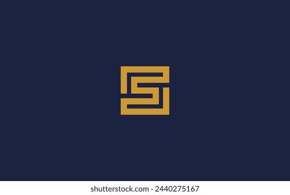 letter s with square logo icon design vector design template inspiration