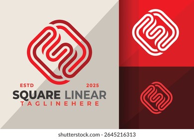 Letter S Square Logo Icon Vector Design Illustration