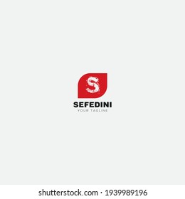 letter S and square logo monogram letter