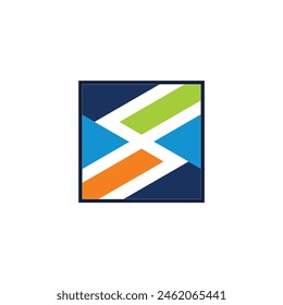 Letter S square logo vector design
