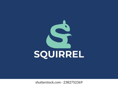 letter s squirrel vector template logo design