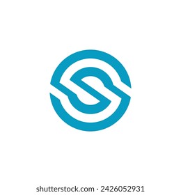 letter s ss circle vector logo design