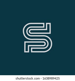 Letter S ,SS Logo Design Simple Vector
