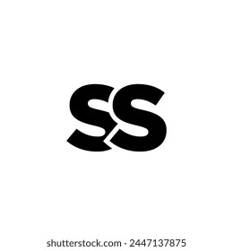 Letter S and S, SS logo design template. Minimal monogram initial based logotype.