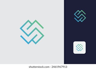 letter s ss logo design vector template