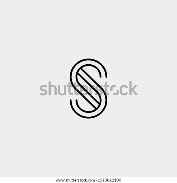 Letter S Ss Logo Design Simple Stock Vector (Royalty Free) 1513822100