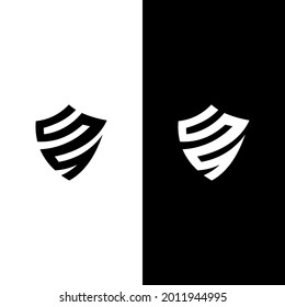 logotipo del escudo de letras S, SS