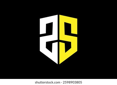 Letter S OR SS Shield logo vector - 25, 55, 52 22 shield logo vector illustration icon.