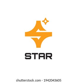 Letter S star logo design inspiration template