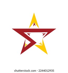 Letter S star logo design