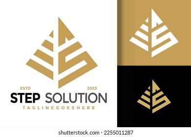 Letra S Paso Arriba Logotipo Logotipos Diseño Elemento Material Vector Plantilla de Ilustración
