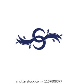 letter s stream wave symbol vector