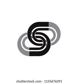 Letter S Street Road Symbol Logo Vector