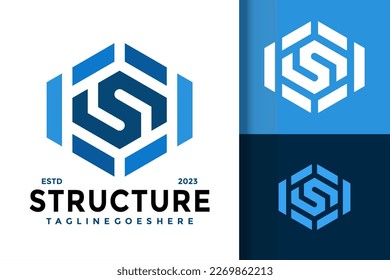 Letter S structure property logo vector icon illustration
