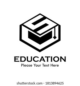 Letter s with student hat. suitable for university, school, education, student, web, brand, symbol, college,graduate,literature, course, identity, etc