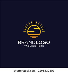 Letter S Sun Logo Design Vector Icon Graphic Illustration Emblem Background Template	