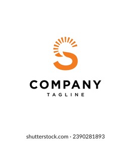 Letter S Sun logo icon vector template.eps