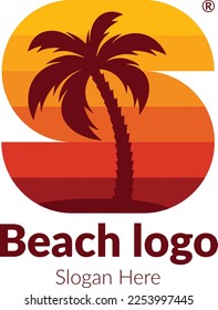 Buchstabe S Logo für Sonnenuntergang. Vektor EPS10. modernes und mutiges Logo. Logo für Sonnenuntergang oder Sonnenaufgang