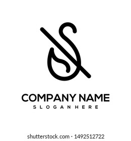 Letter S swan logo concept