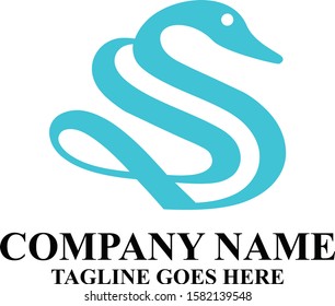 Letter S Swan Vector Royalty Logo Design Inspirations