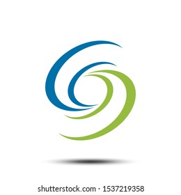 Letter S Swoosh Icon Vector Logo Template. Vector EPS 10.