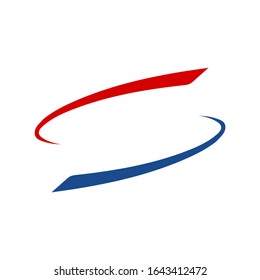 Letter S swoosh logo design illustration vector