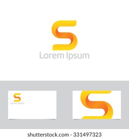 Letter S Symbol With Business Card Template