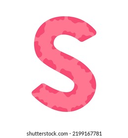 Letter S Symbol Cute Alphabet Isolated Stock Vector (Royalty Free ...
