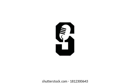 Letter S With Symbol Microphone Vector Logo Design Inspirations
