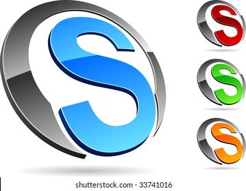 Letter "S" symbol. Vector illustration.