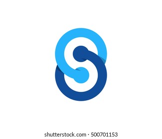 Letter S Sync Logo Design Template