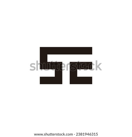 Letter S T C square geometric symbol simple logo vector