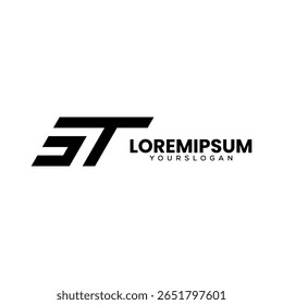 letter S T     logo design 