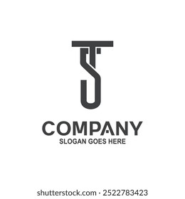 Letter s and t logo vector