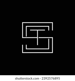 Letter S and T shaped into rectangle