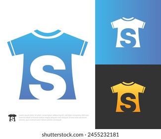 Plantilla de Vector de diseño de logotipo de camiseta de letra S