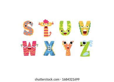 Letter S T U V W X Y Z Vector Illustration Object