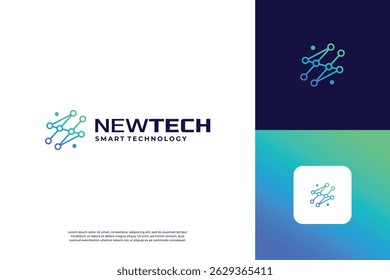 Letter S tech connection logo design