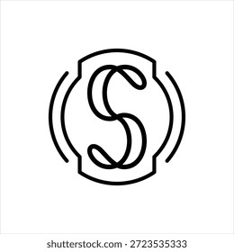 Letter S Tech Logo Concept Vector Template