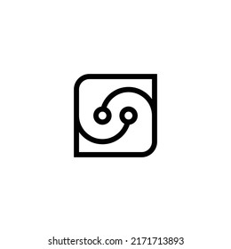 Letter s tech logo design template vector image