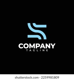 Letter S tech logo design ideas