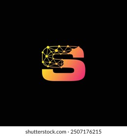 Letter S Tech Logo Design illustration. S Tech Digital Logo Design