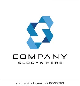 Plantilla de Vector de elemento de diseño de logotipo de letra S tech